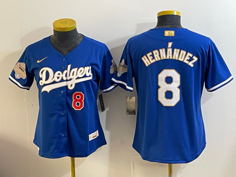 women Los Angeles Dodgers #8 Hernandez blue Game 2026 Nike MLB Jersey 0414008